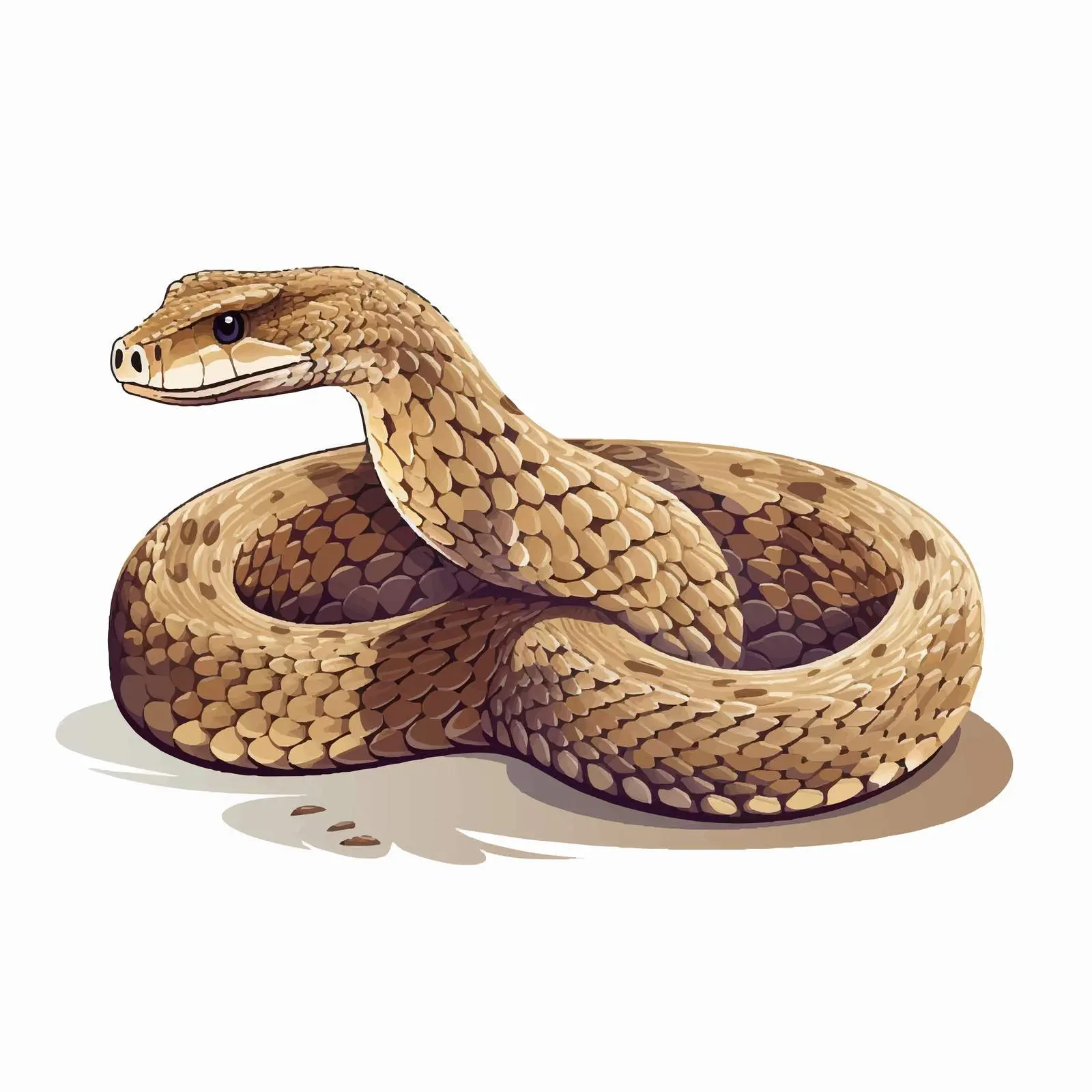 Cartoon Rattlesnake Vector Illustration — free download from Dotvec