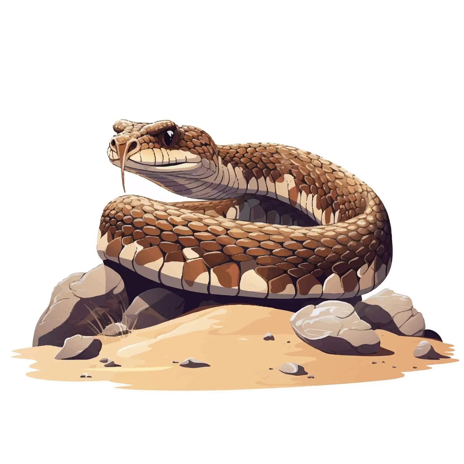 Cartoon Rattlesnake Vector Illustration Design — free download from Dotvec