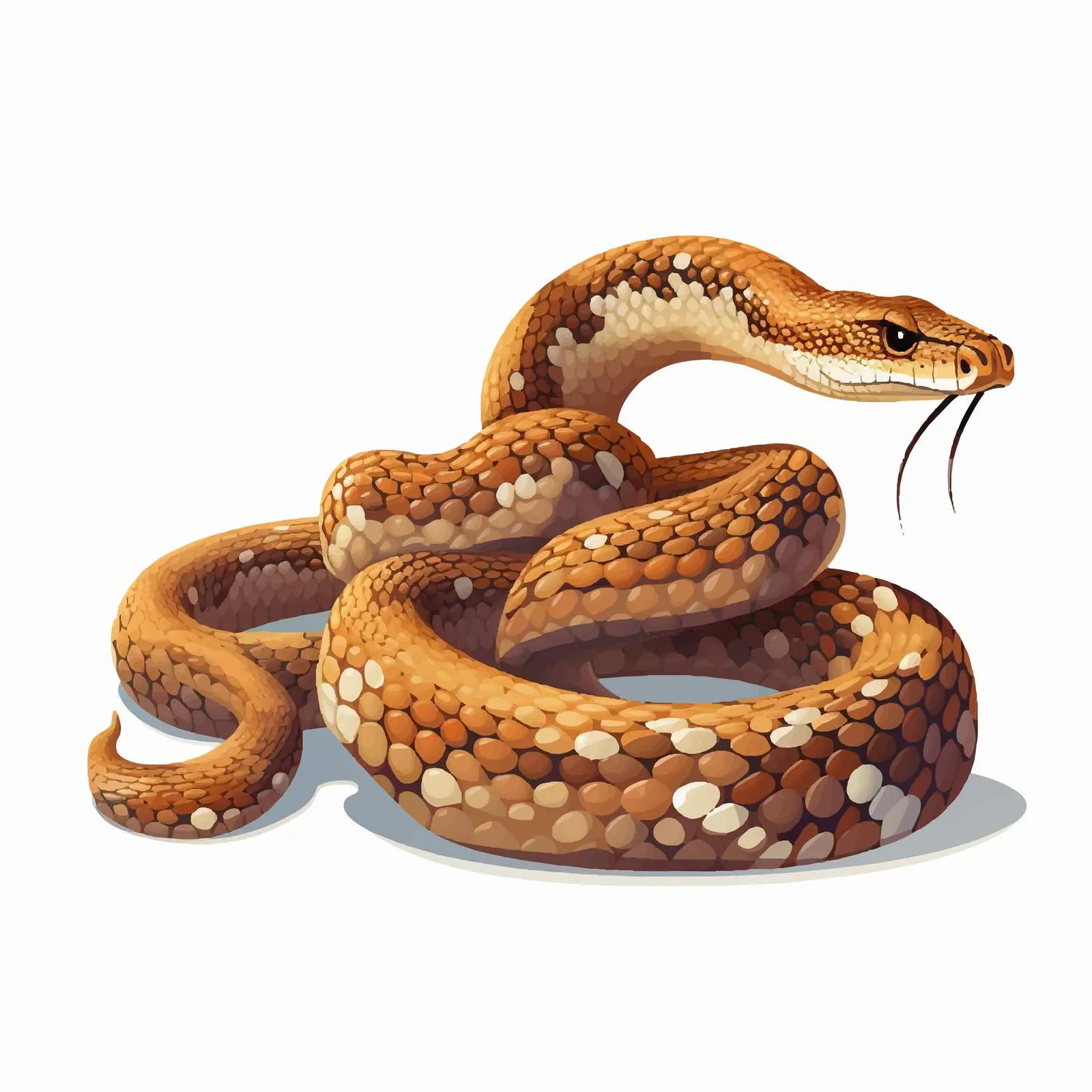 Cartoon Rattlesnake Vector Illustration – free rattlesnake image from Dotvec