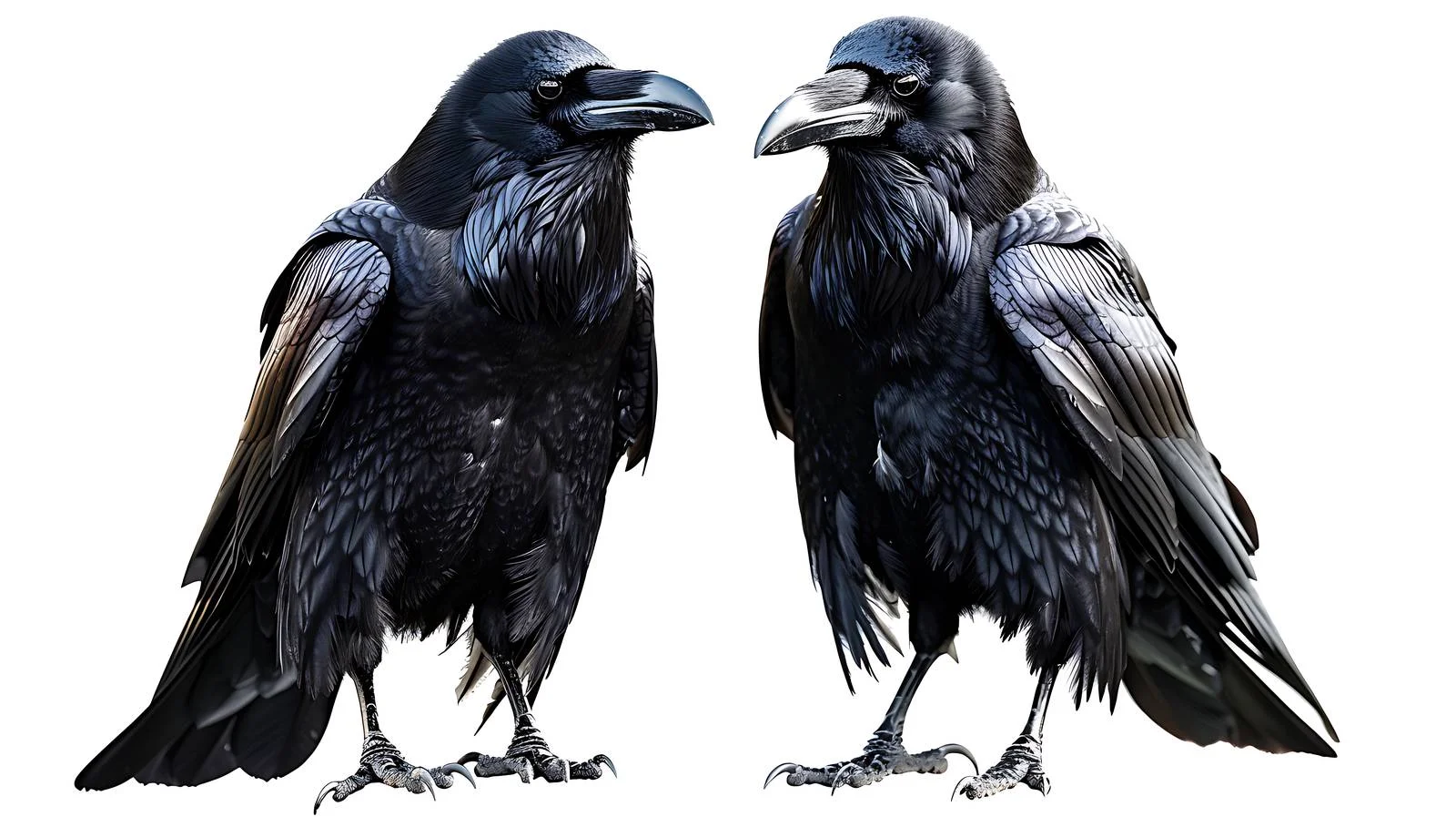 Close-Up of Isolated Raven Pair — free download from Dotvec