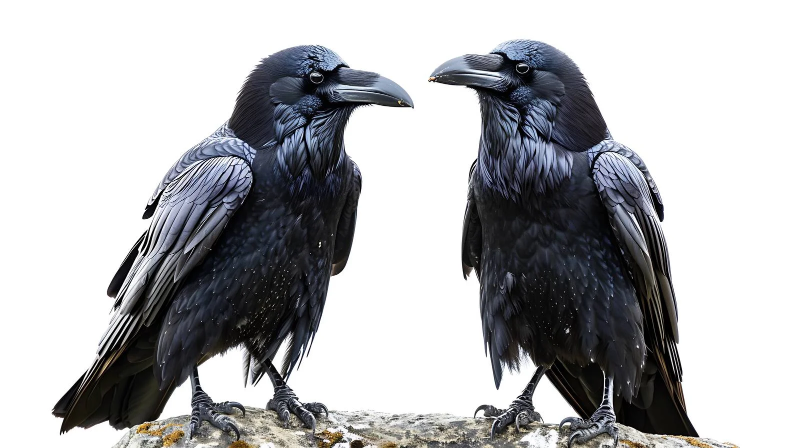 Close-Up Pair of Isolated Ravens — free download from Dotvec