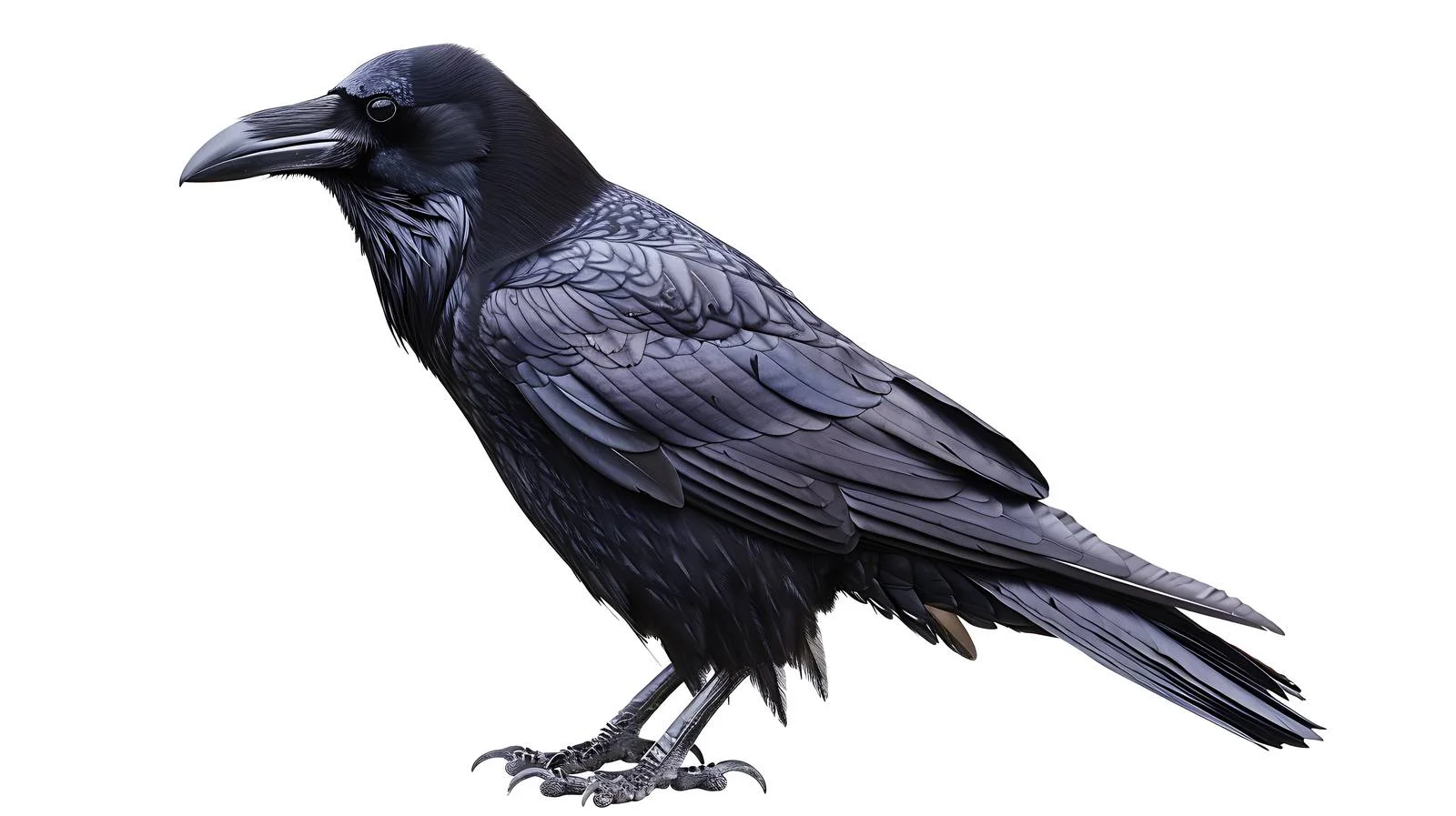 Majestic Raven Close-Up on White Background — free download from Dotvec