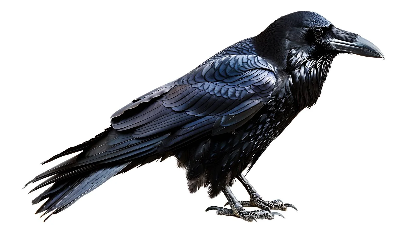 Close-Up of Raven Bird on White Background — free download from Dotvec