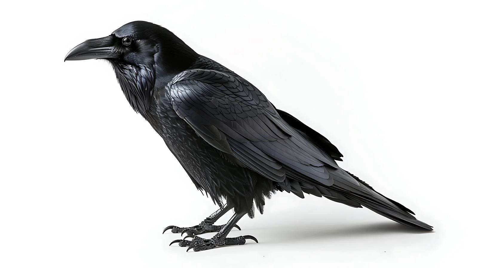 Close-up of Raven Bird on White — free download from Dotvec