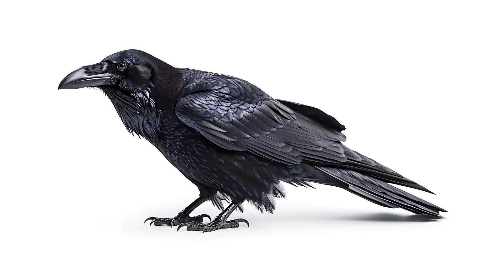 Majestic Raven Close-Up on White Background — free download from Dotvec