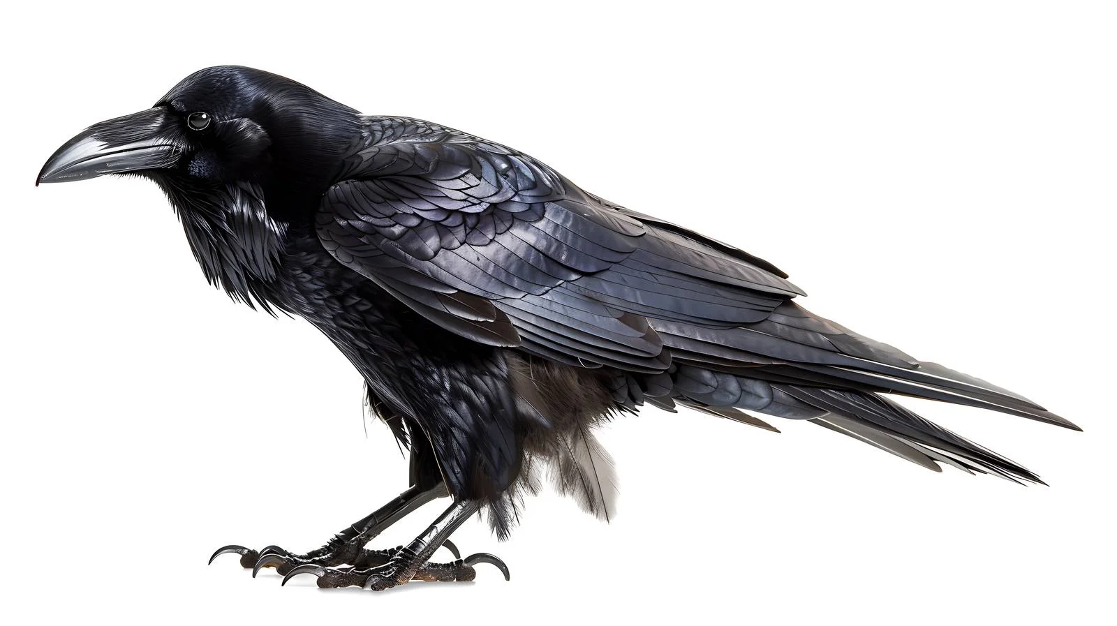 Majestic Raven Close-up Isolated on White — free download from Dotvec