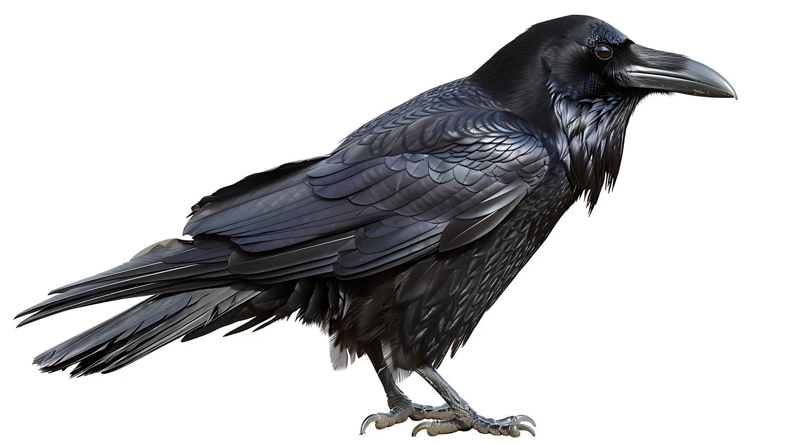 Majestic Raven on White Background — free download from Dotvec