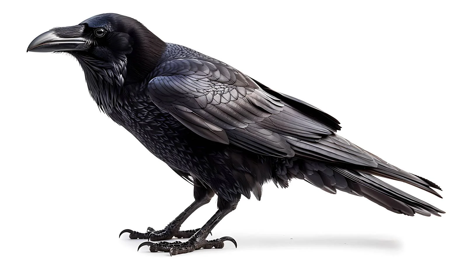 Elegant Raven Bird on White Background — free download from Dotvec