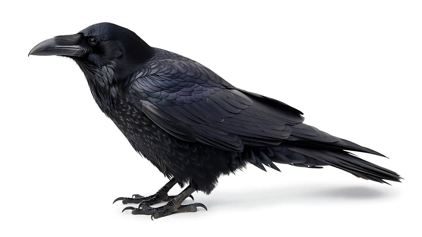 Raven Portrait Close-Up on White Background — free download from Dotvec