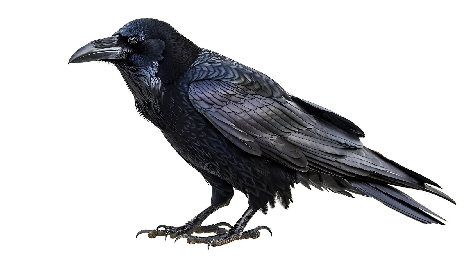 Close-up of Raven on White Background — free download from Dotvec