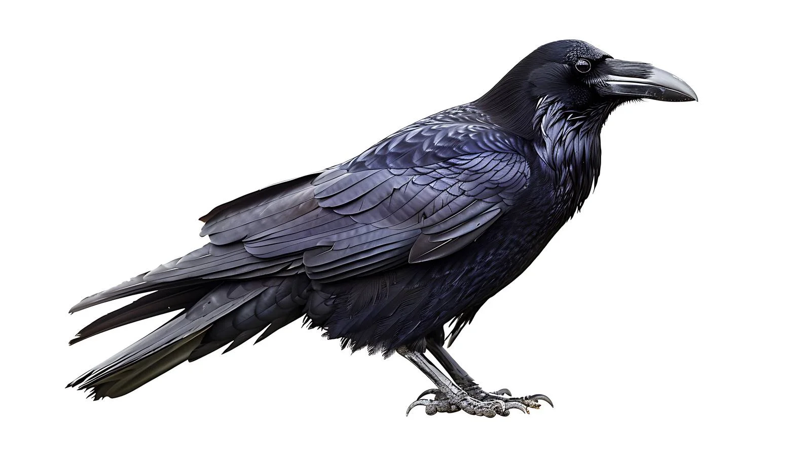 Majestic Raven on White Background — free download from Dotvec