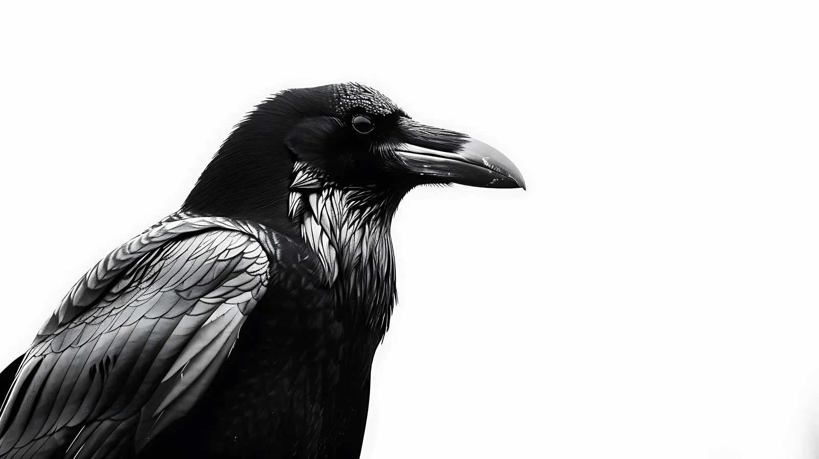 Raven Bird on White Background Perched — free download from Dotvec