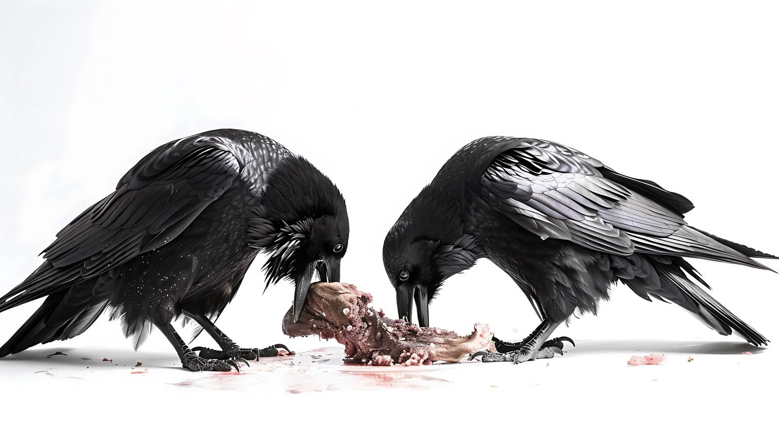 Ravens feeding on deceased roe deer — free download from Dotvec