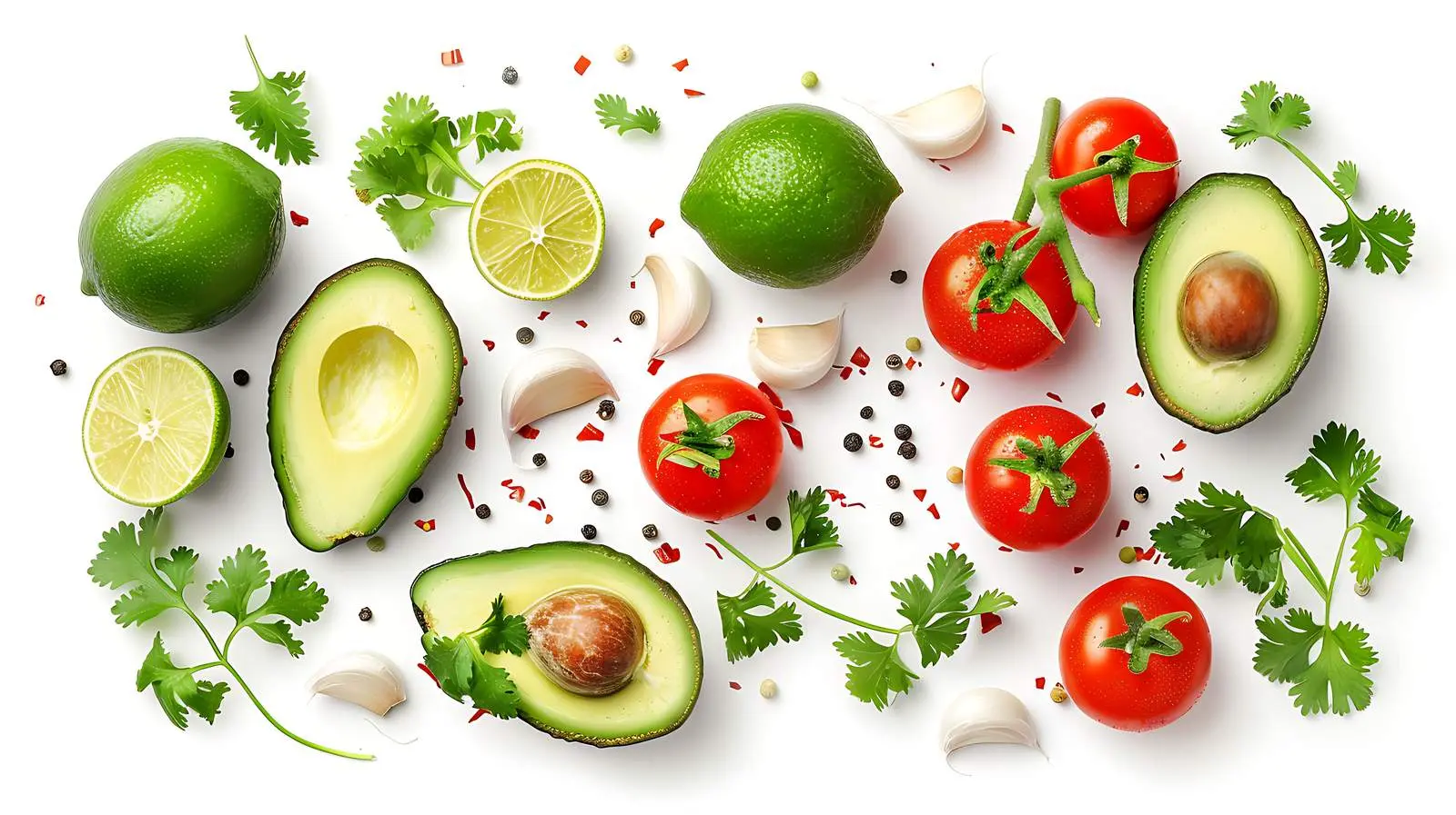 Fresh Avocado Salad with Cherry Tomatoes and Lime — free download from Dotvec