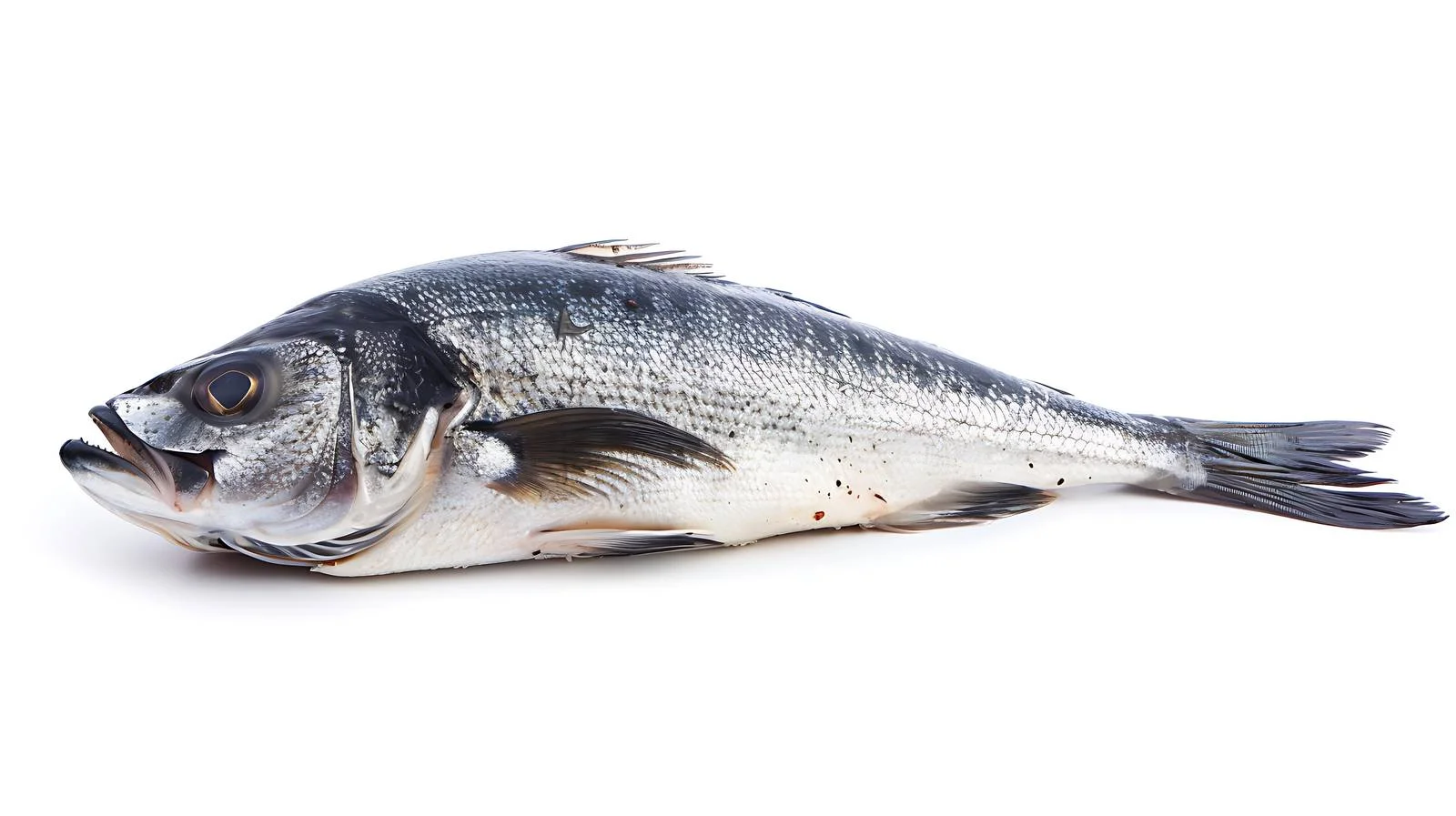 Fresh Seabass Fish on White Background — free download from Dotvec