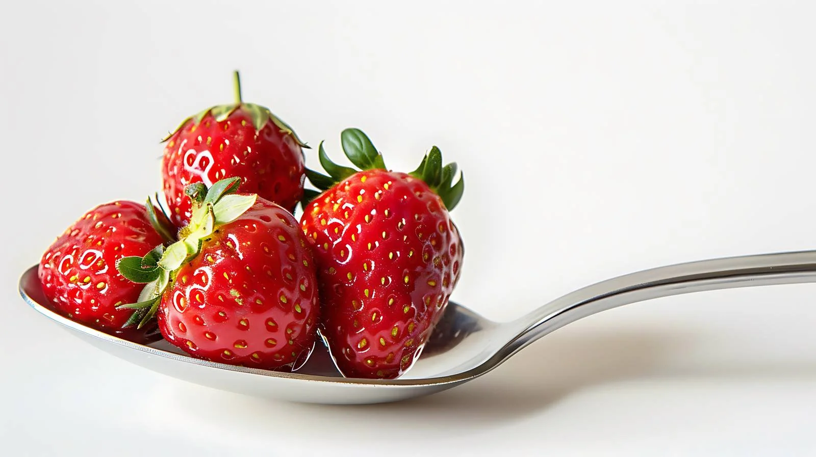 Vibrant Strawberry in Metal Spoon — free download from Dotvec