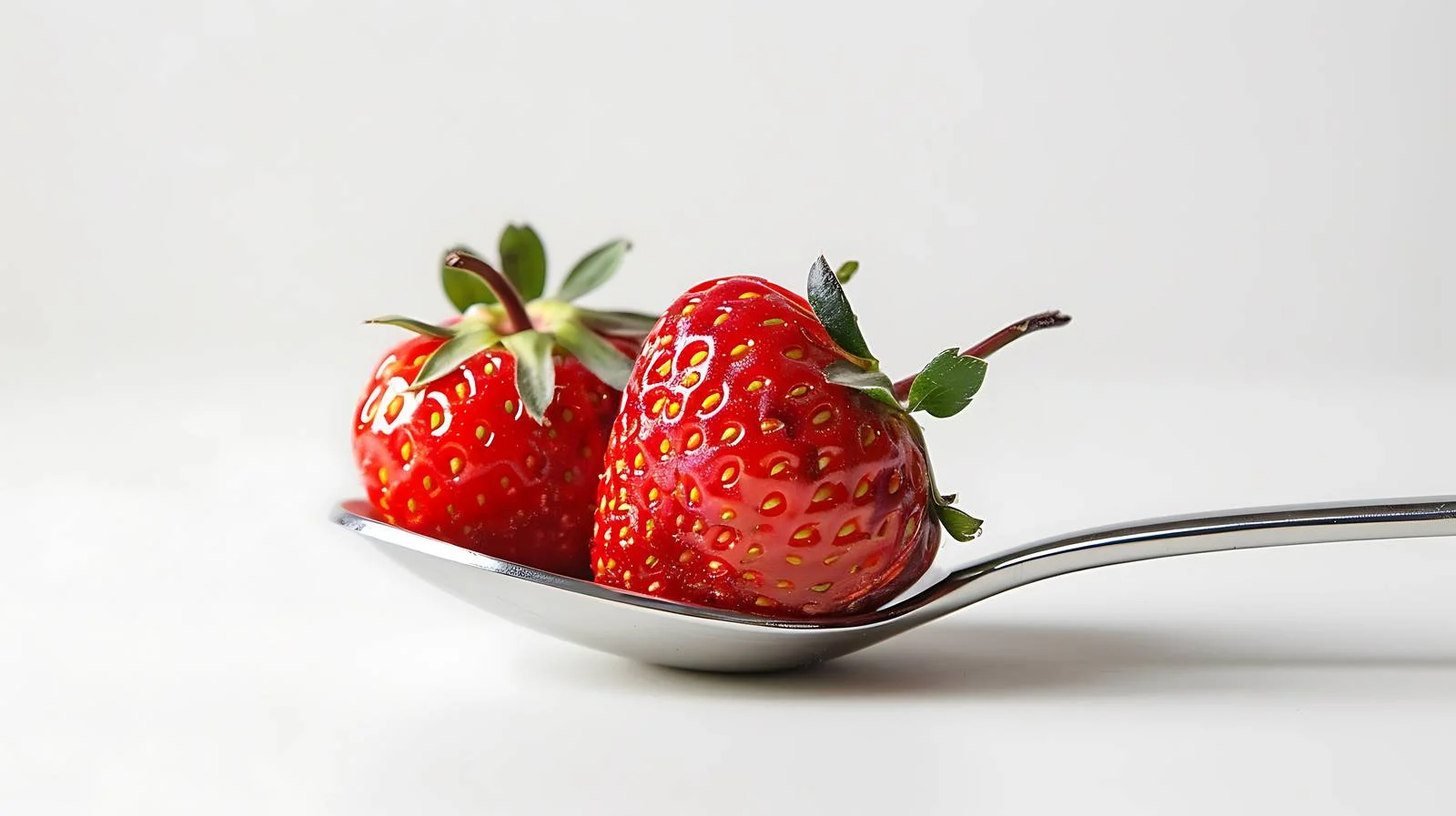 Vibrant Strawberry in Metal Spoon — free download from Dotvec