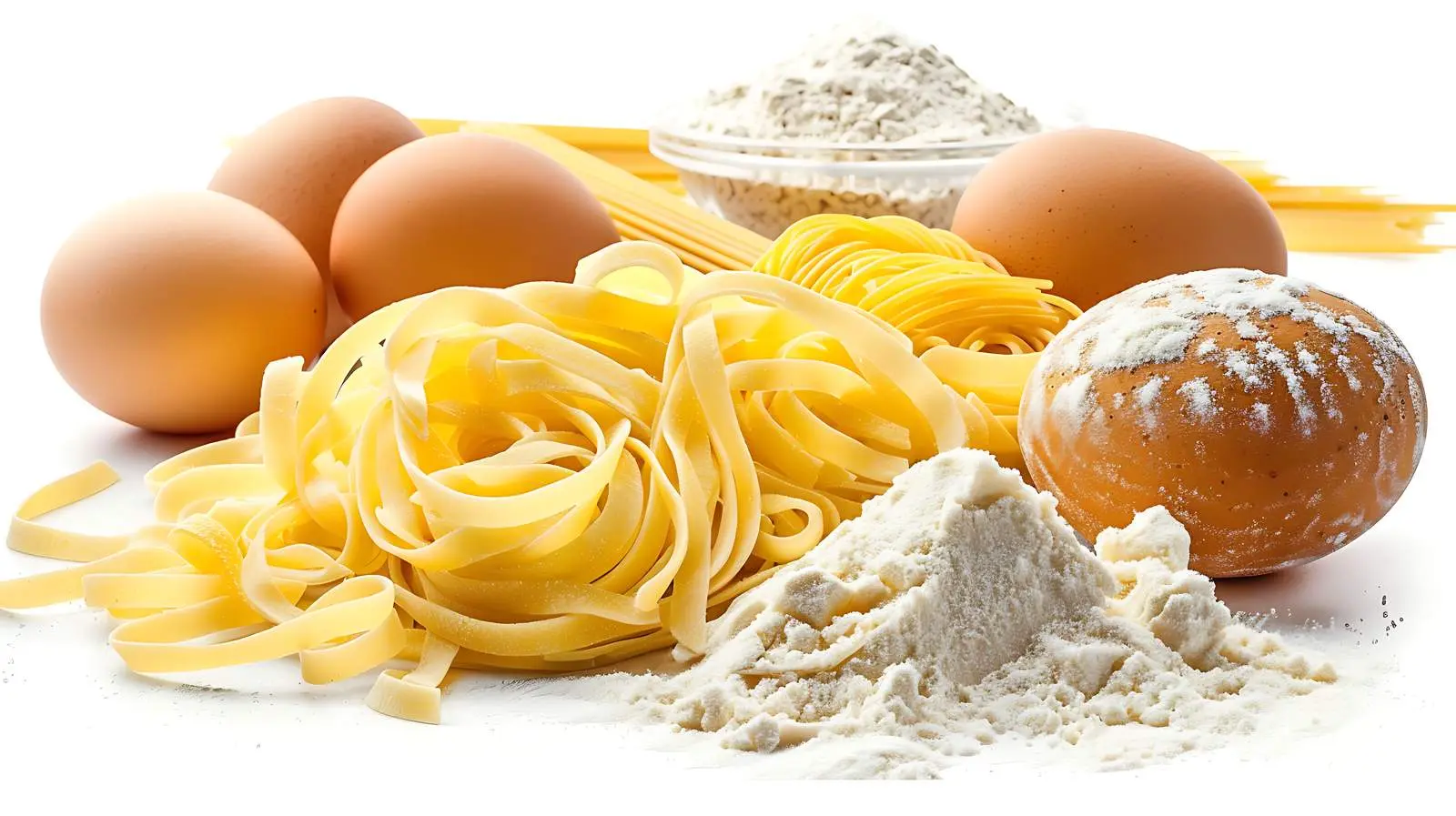 Homemade Pasta Ingredients on Wooden Table – free natural ingredients image from Dotvec