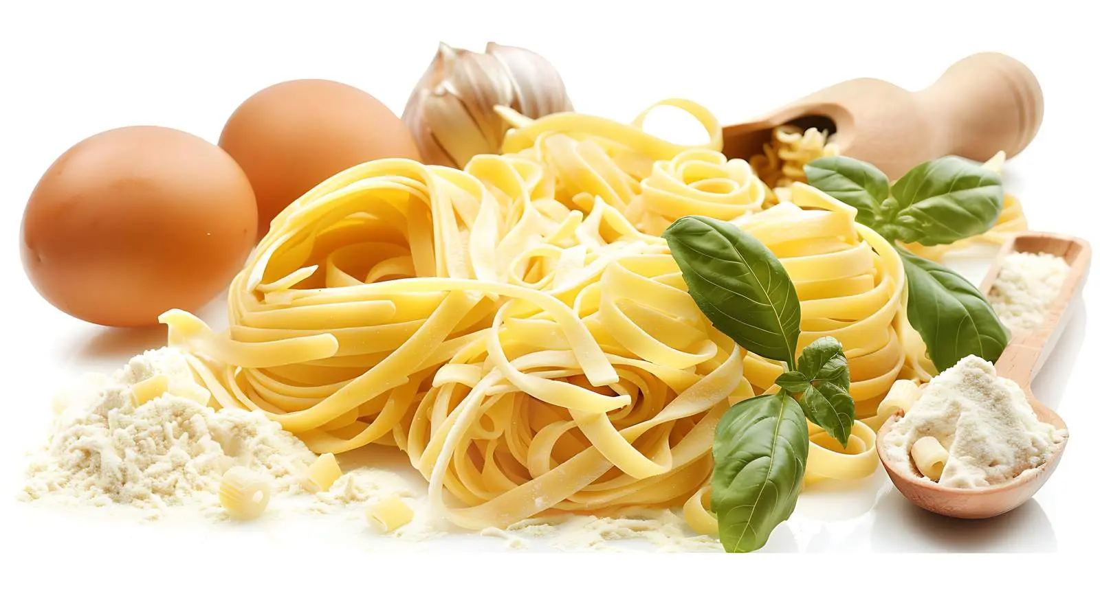 Raw Homemade Pasta Ingredients on Wooden Surface – free natural ingredients image from Dotvec