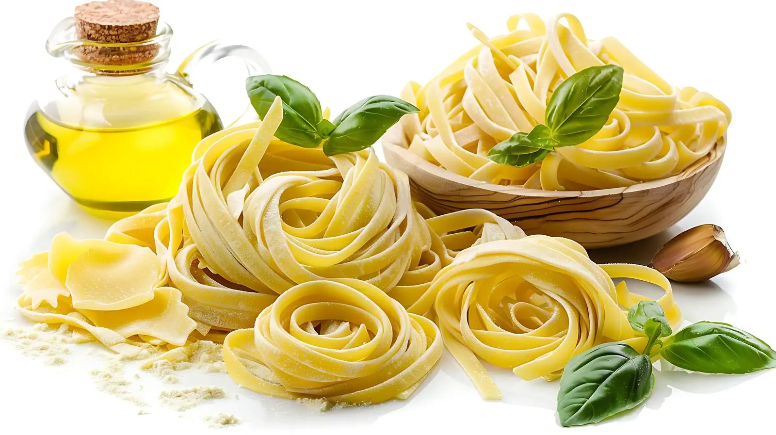 Homemade Pasta Ingredients on Wooden Background – free dinner image from Dotvec