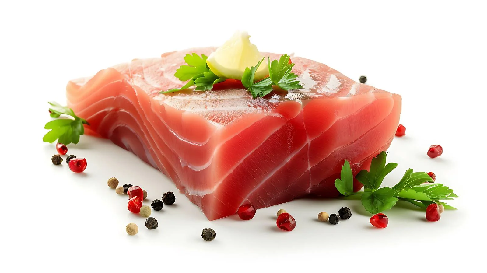 Premium Raw Tuna Steak on White — free download from Dotvec