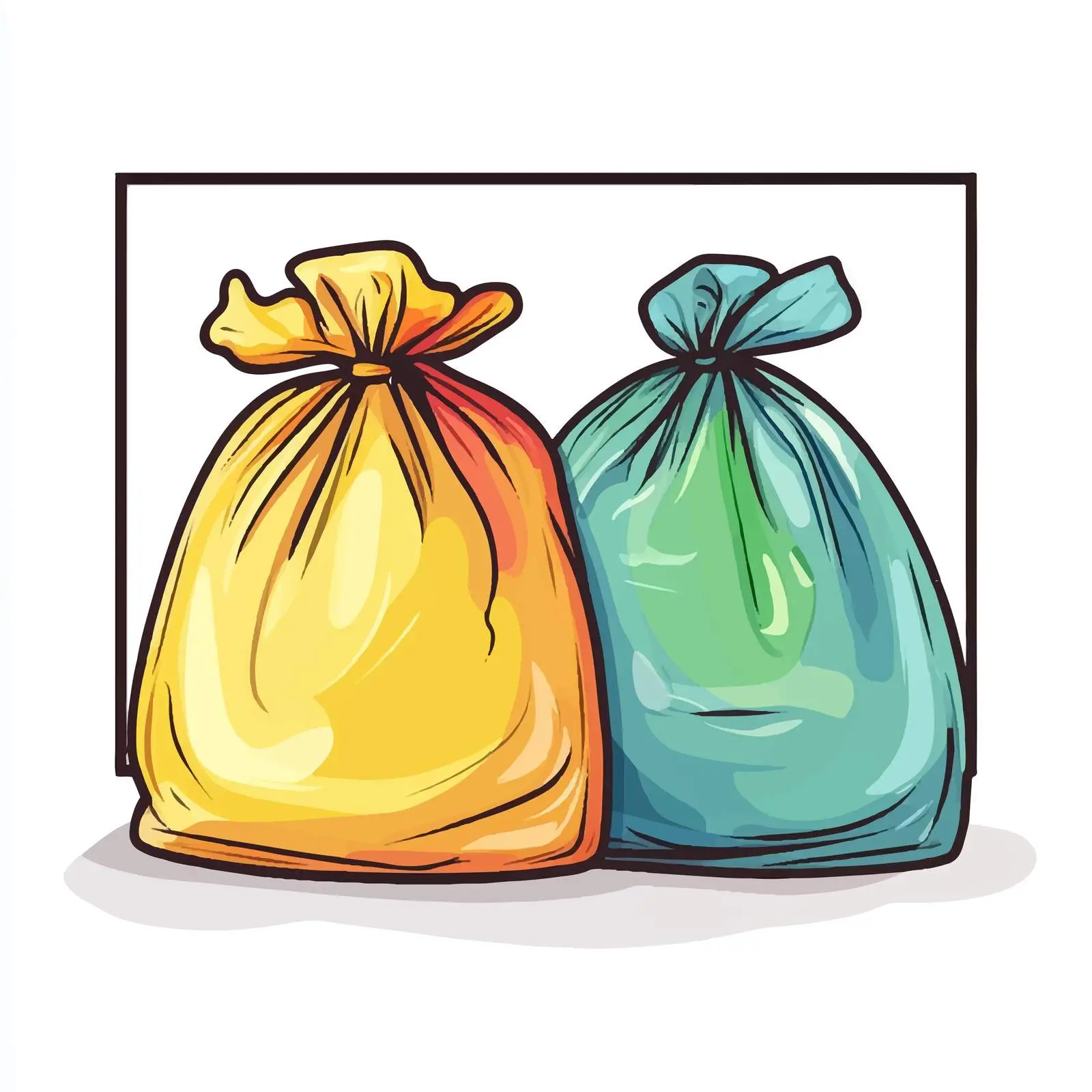 Plastic Garbage Bags for Waste Separation — free download from Dotvec
