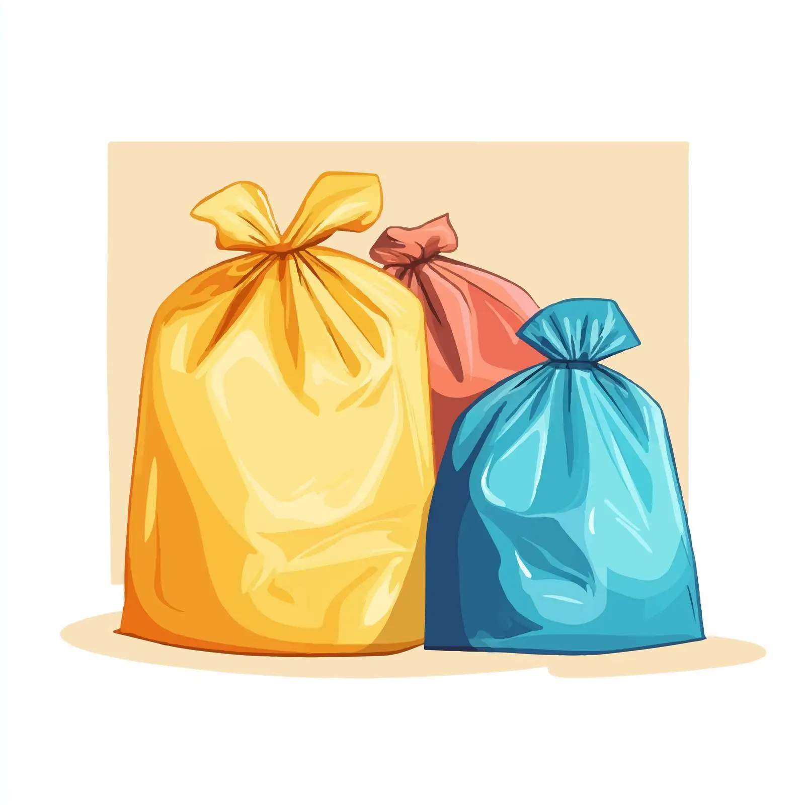 Plastic Garbage Bags for Waste Separation — free download from Dotvec