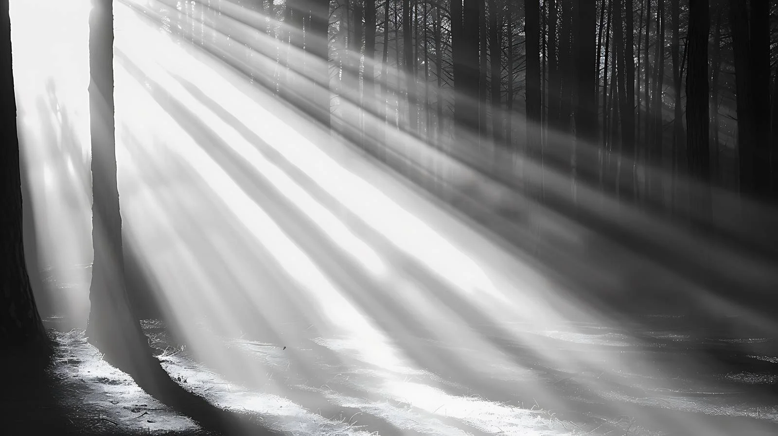 Forest Sunbeam Isolated Background — free download from Dotvec