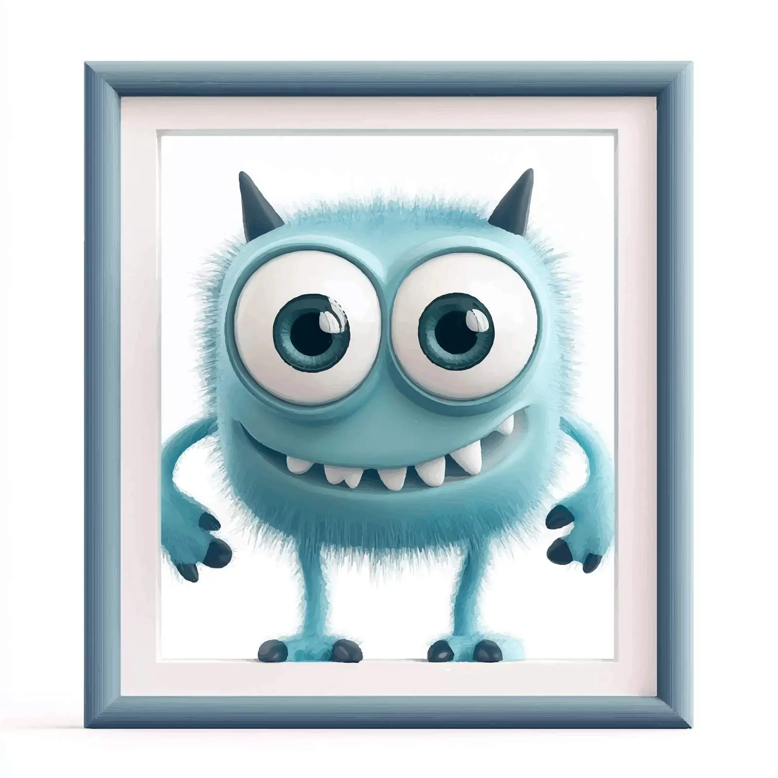 Cute 3D Monster Illustration on White Background — free download from Dotvec