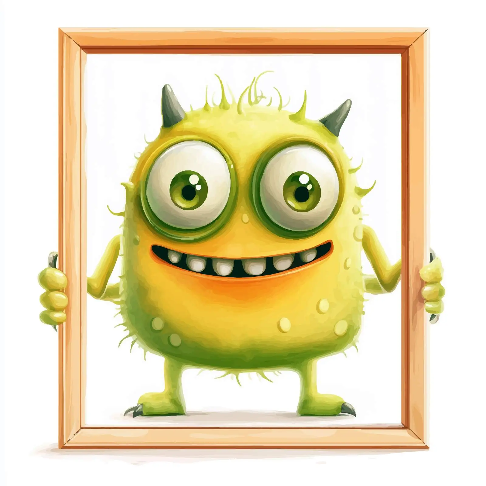 Cute Realistic 3D Monster on White Background — free download from Dotvec