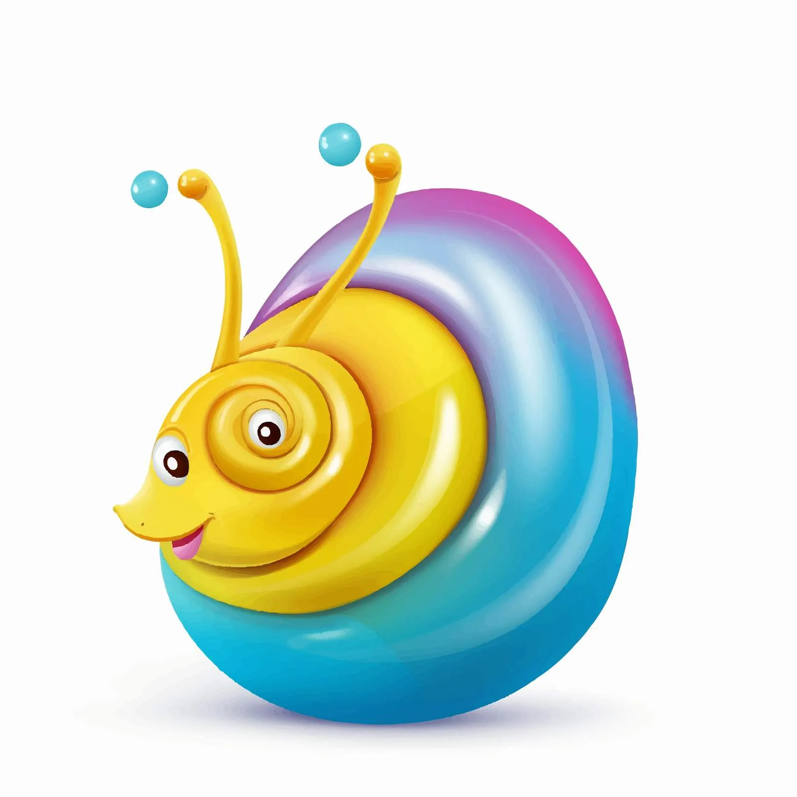 Funny Snail Balloon Toy Illustration — free download from Dotvec