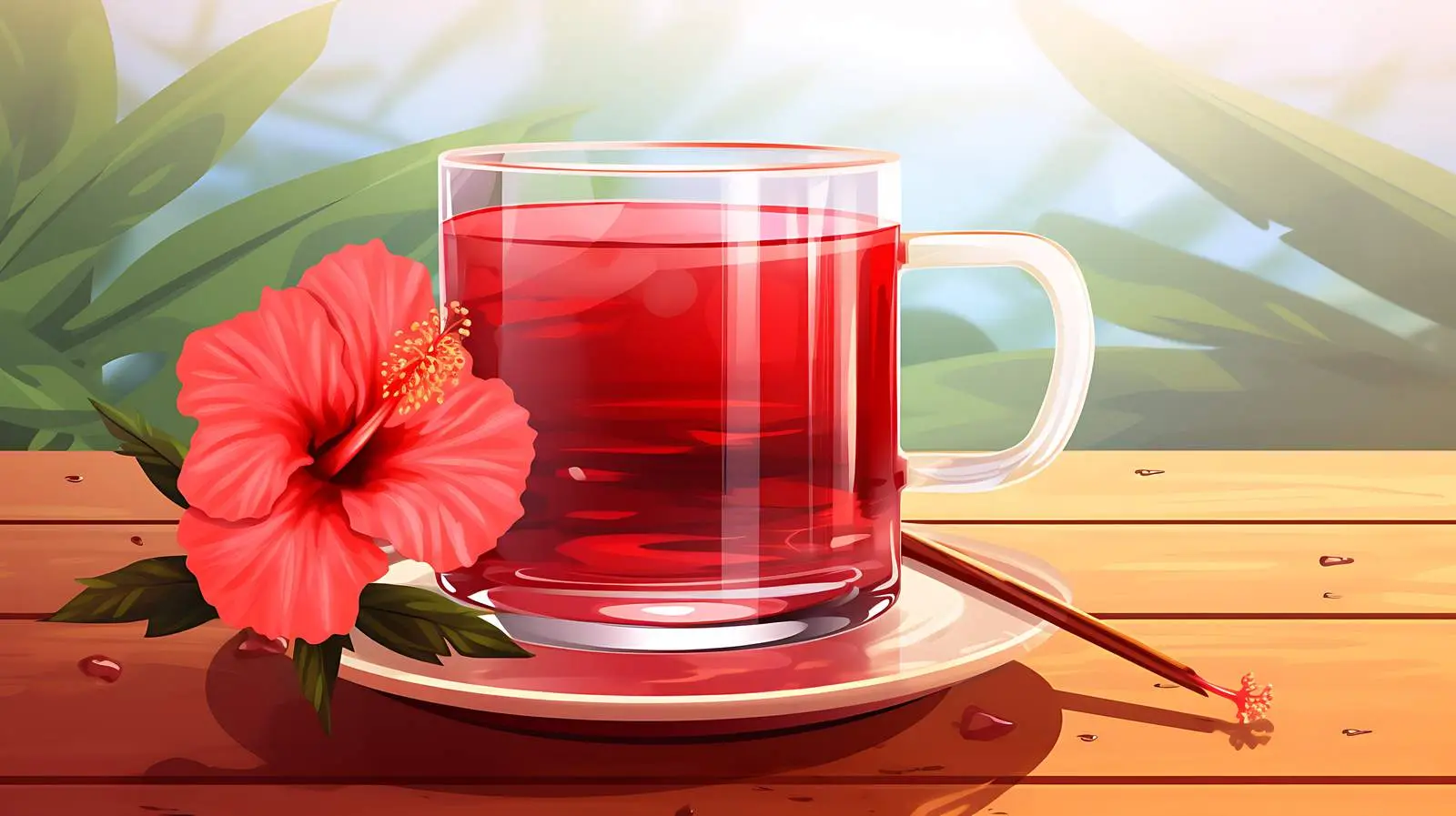 Realistic Hibiscus Tea Image – free hibiscus image from Dotvec