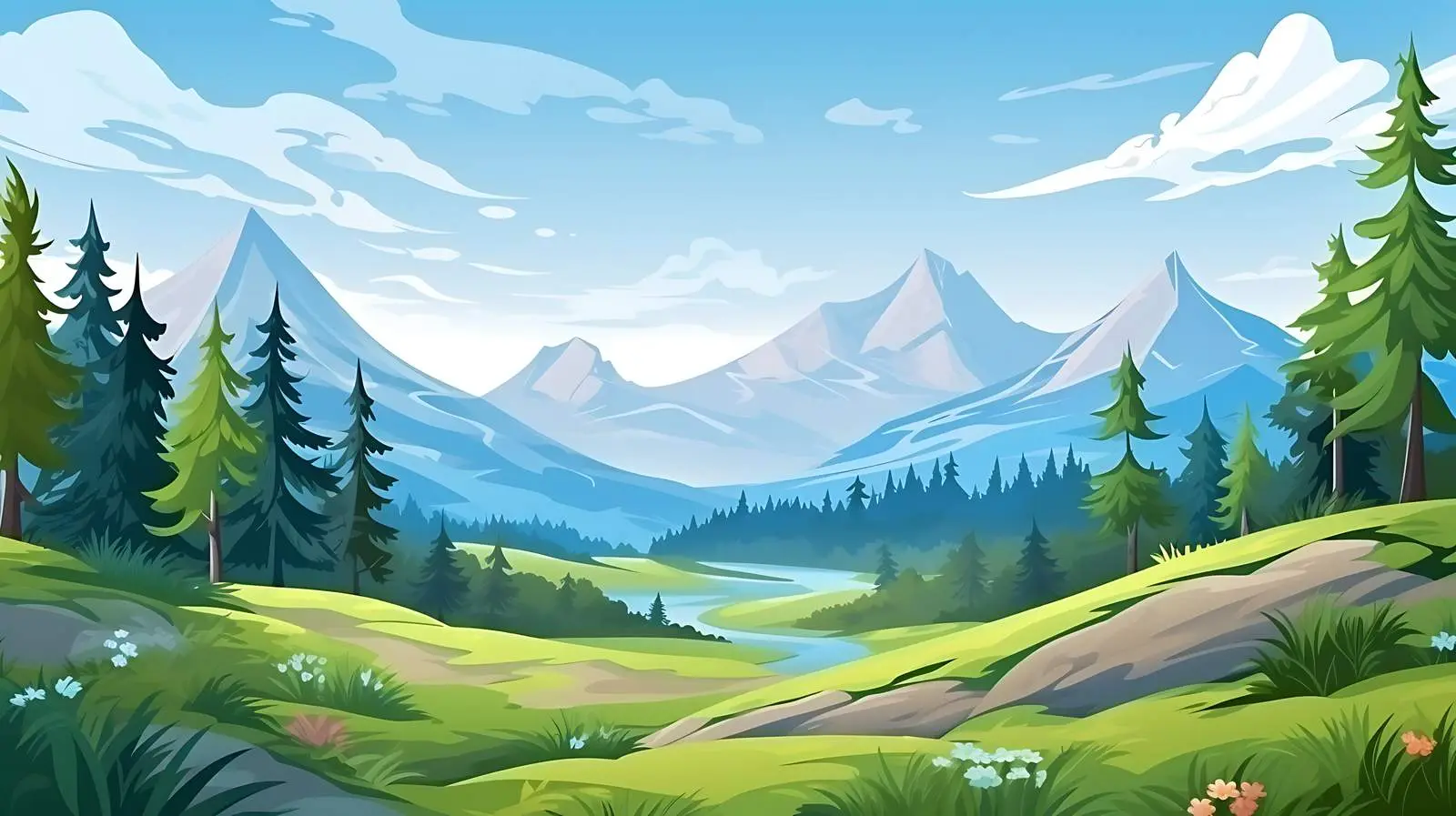 Scenic Journey Landscape Background — free download from Dotvec