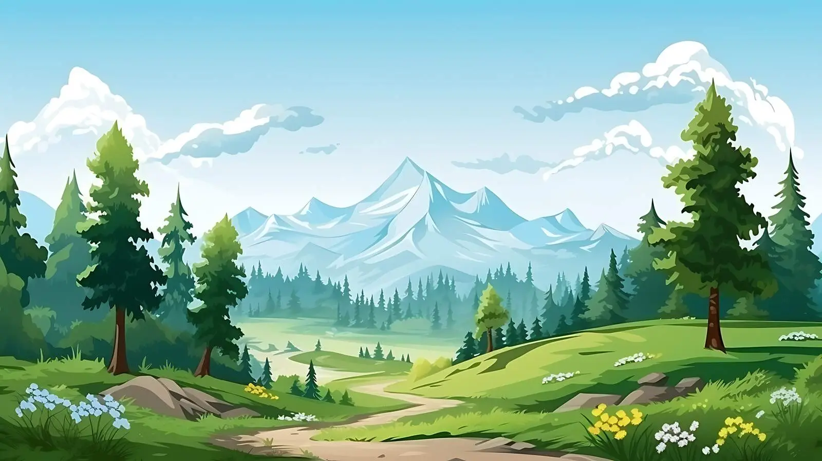 Serene Landscape Journey Background — free download from Dotvec