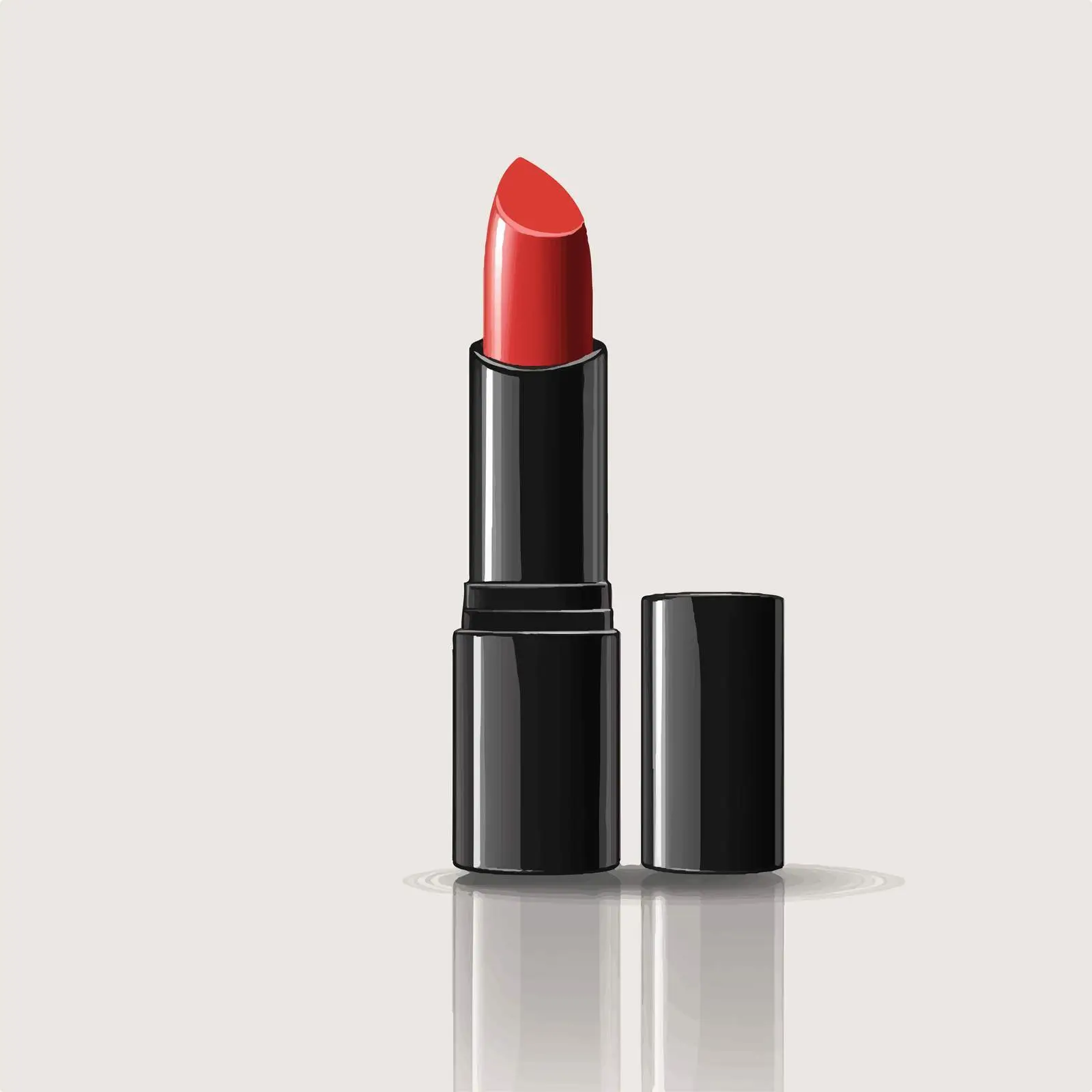 Realistic Lipstick with Reflection on White Background – free red lipstick image from Dotvec