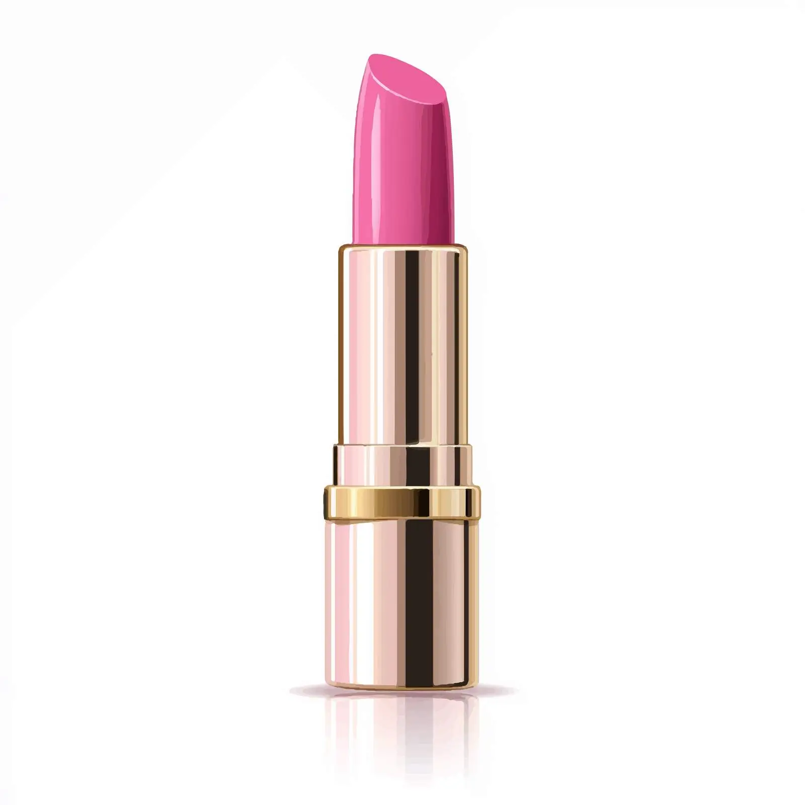 Realistic Pink Lipstick with Reflection on White Background — free download from Dotvec