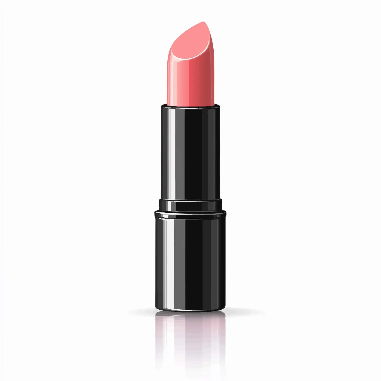 Realistic Pink Lipstick with Reflection on White Background — free download from Dotvec