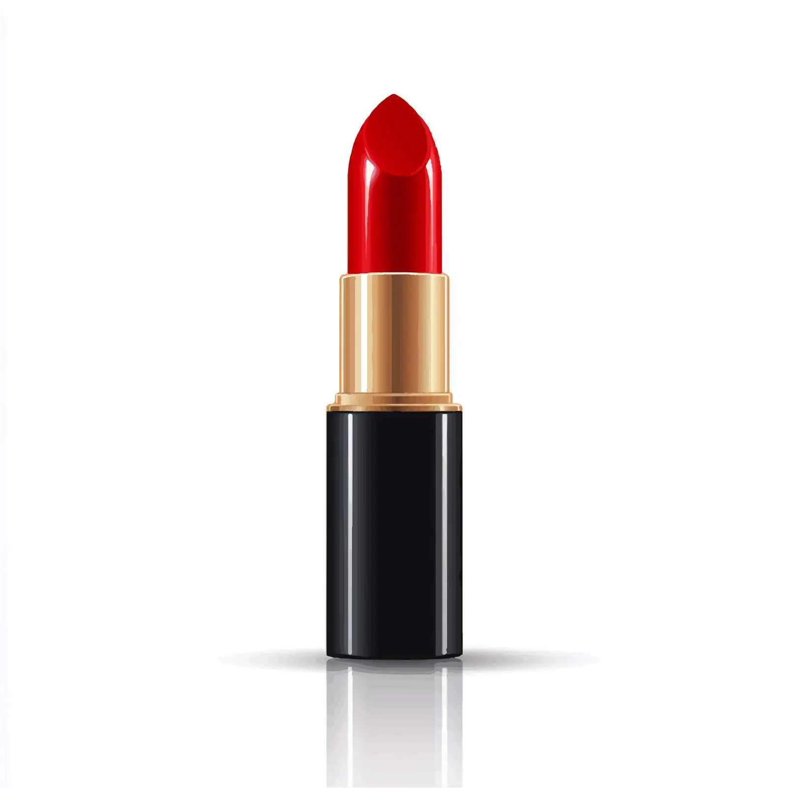 Realistic Red Lipstick with Reflection on White Background — free download from Dotvec