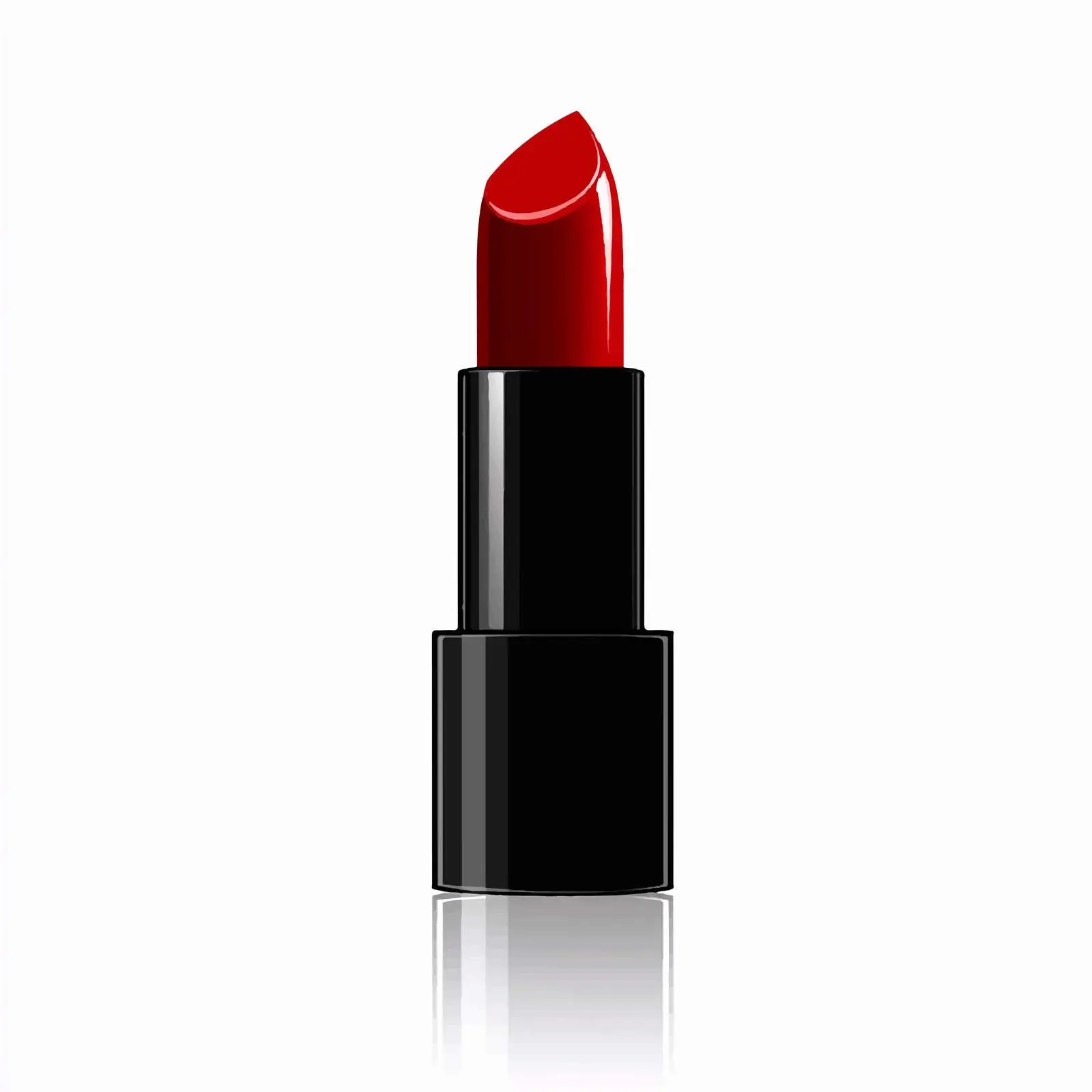 Realistic Red Lipstick with Reflection on White Background — free download from Dotvec