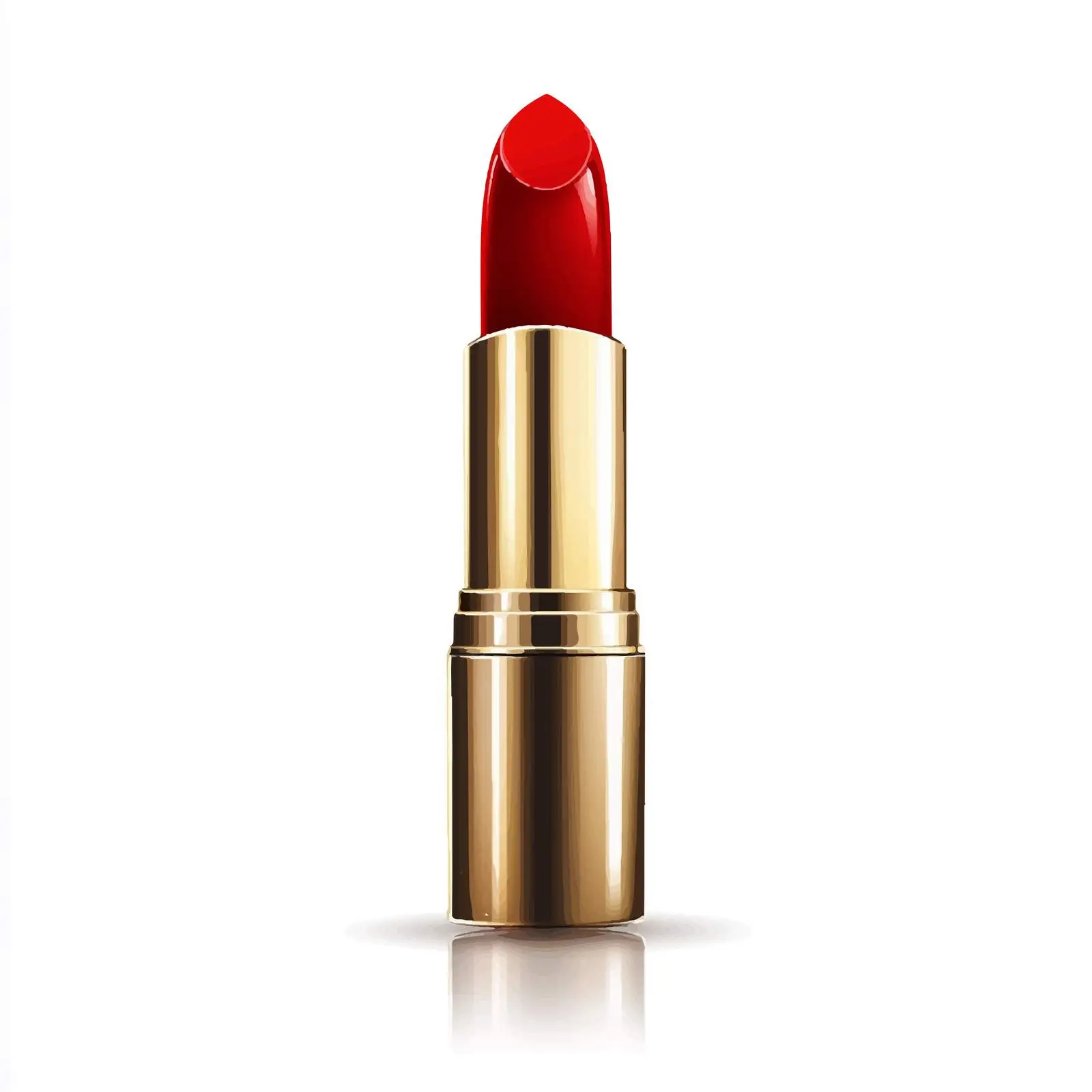 Realistic Red Lipstick with Reflection on White Background — free download from Dotvec
