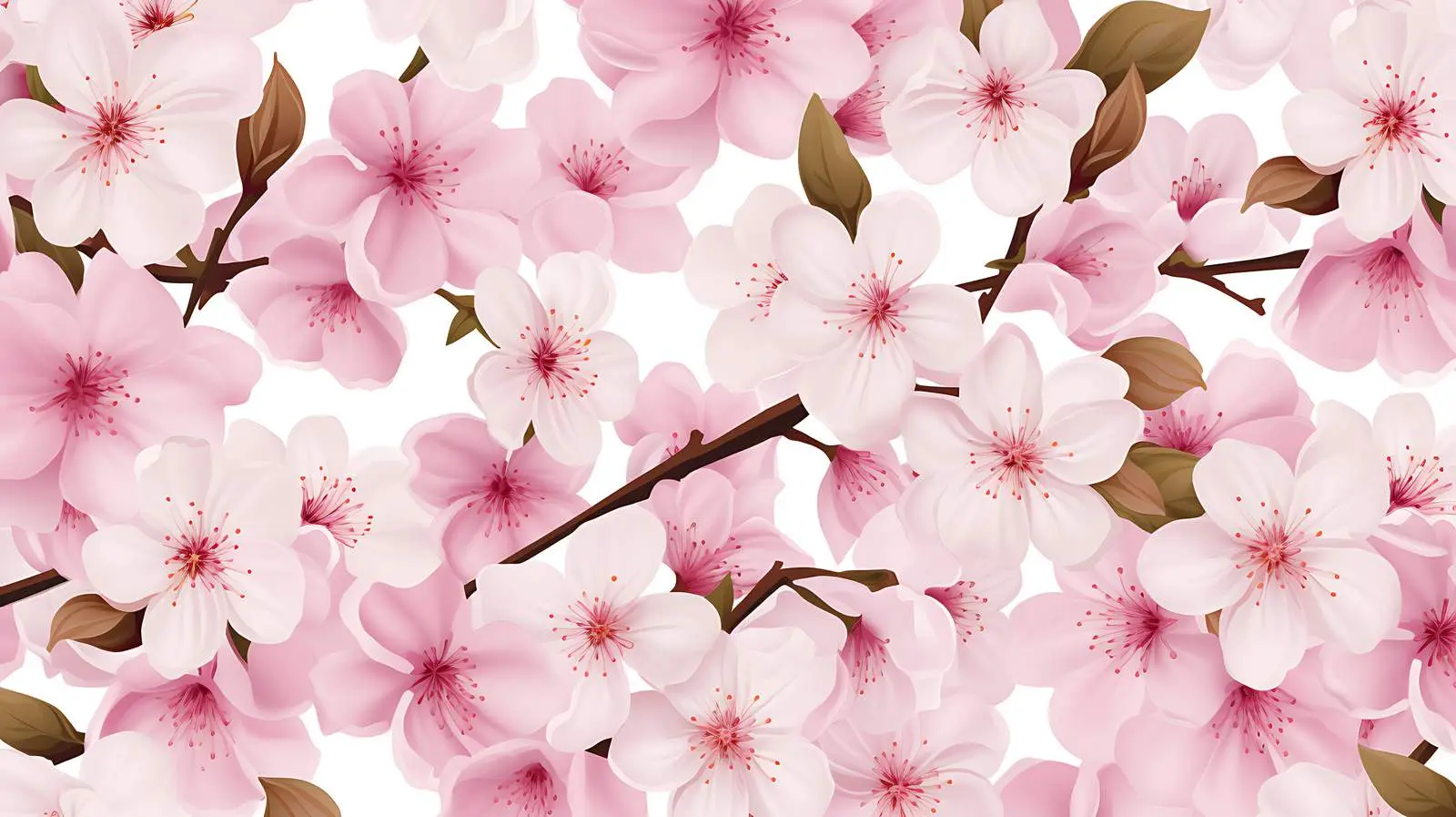 Realistic Sakura Pattern Illustration — free download from Dotvec
