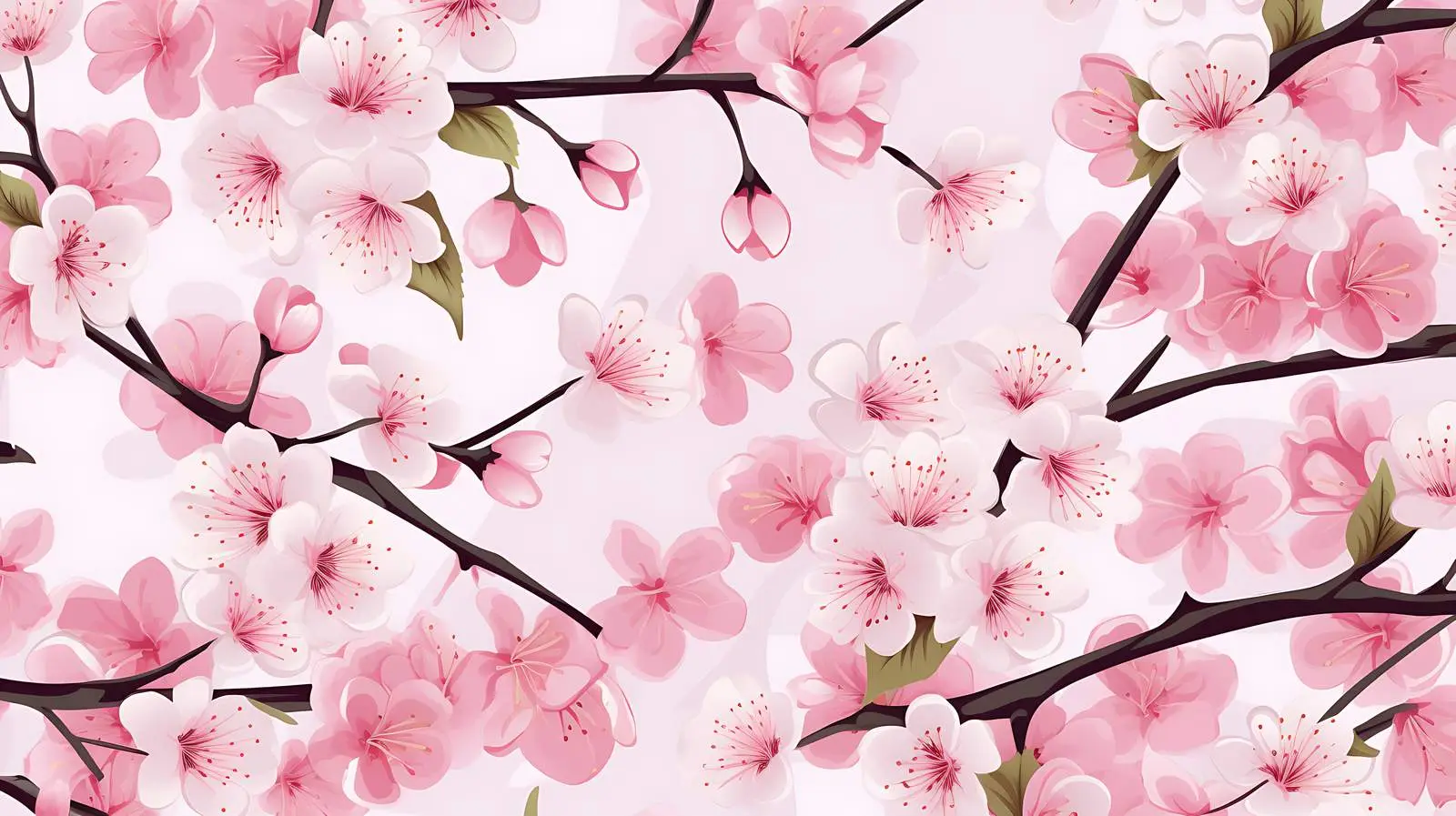 Realistic Sakura Pattern Illustration — free download from Dotvec