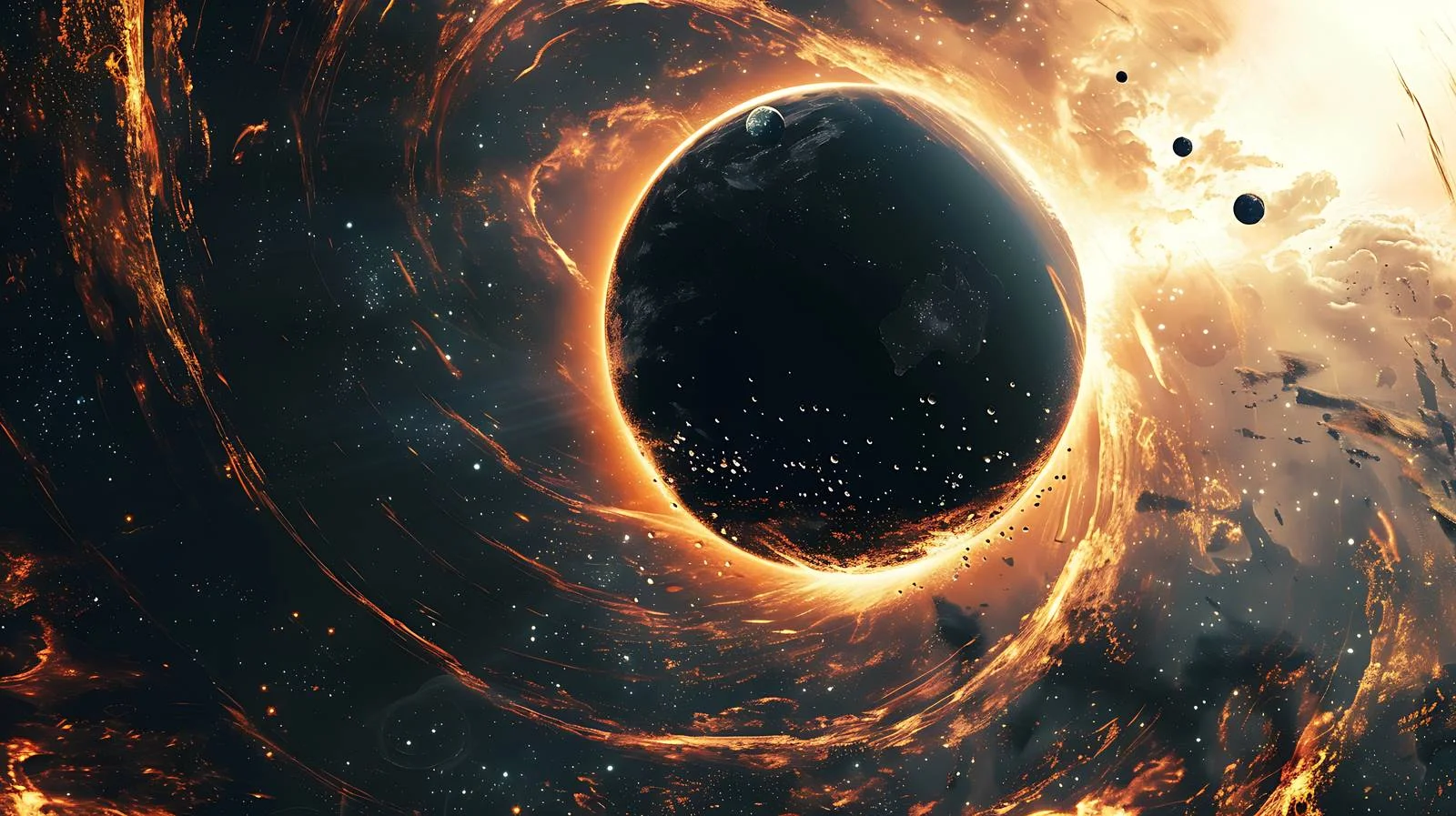 Realistic Sci-Fi Art: Huge Black Hole — free download from Dotvec