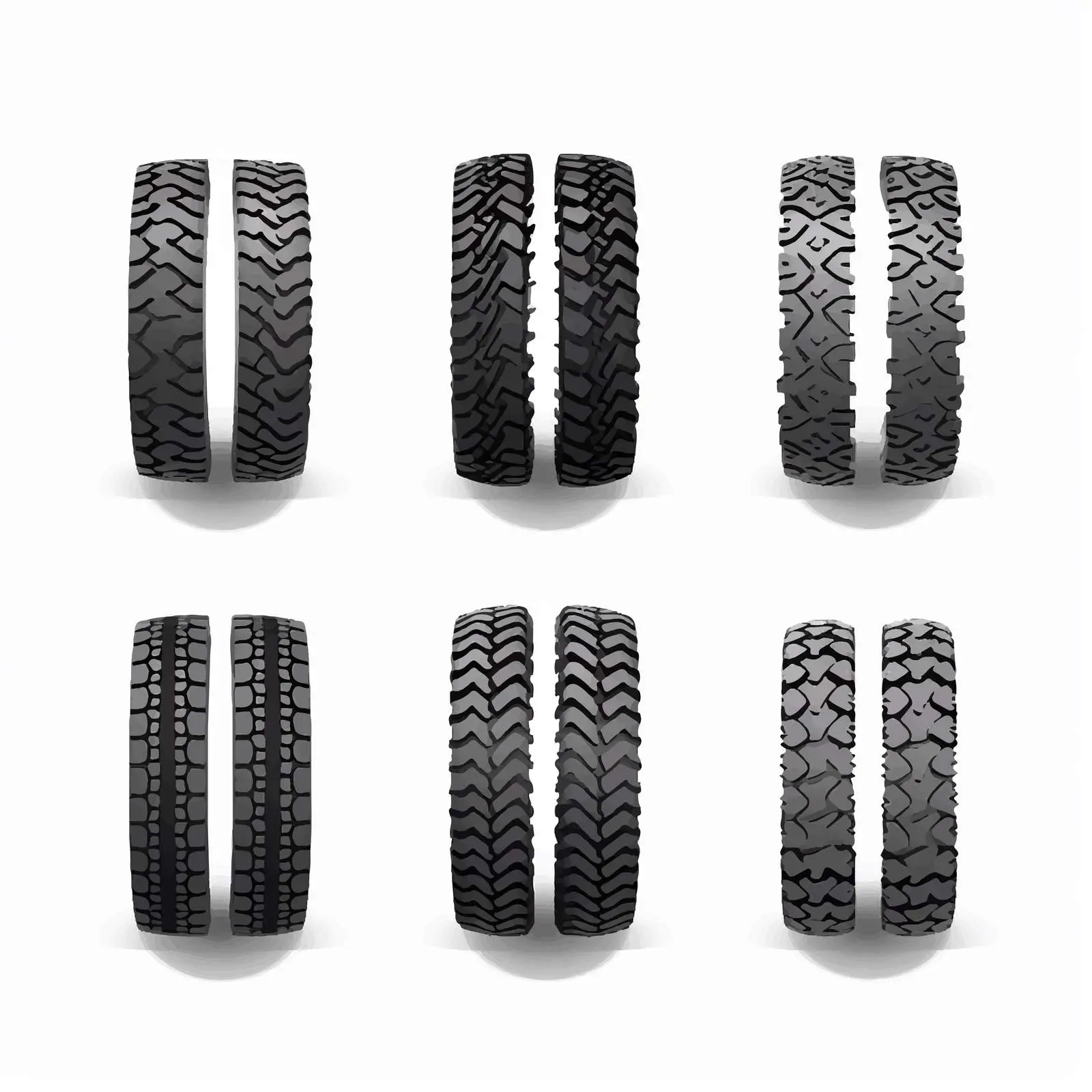 Realistic Tire Tread Patterns and Wheel Tracks — free download from Dotvec