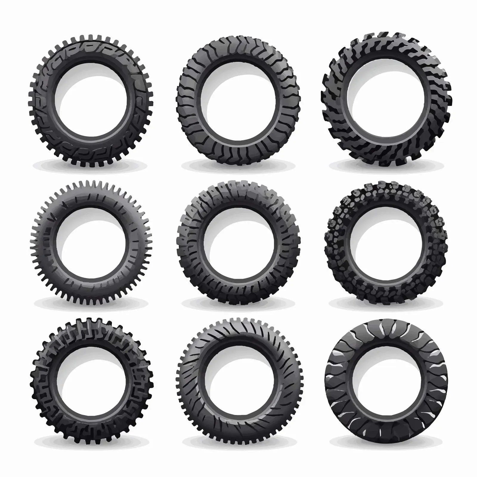 Realistic Tire Tread Patterns and Wheel Tracks — free download from Dotvec