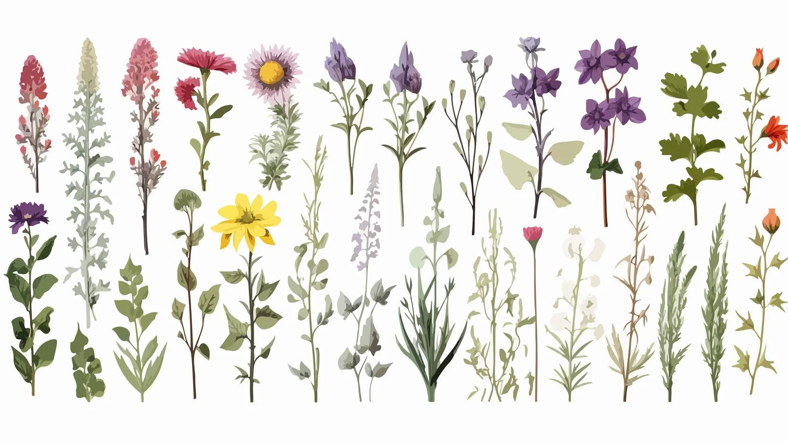 Vivid Realistic Meadow Illustrations — free download from Dotvec