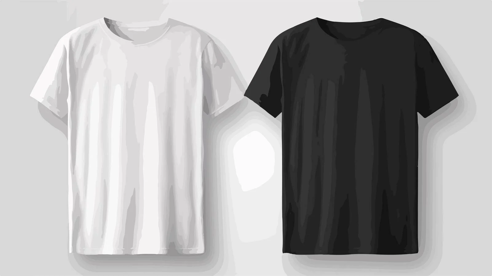 Classic Unisex White and Black T-Shirt — free download from Dotvec