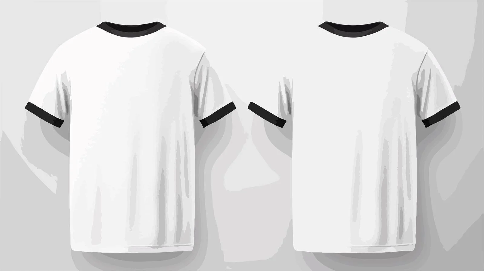 Classic Black and White Unisex T-Shirt — free download from Dotvec