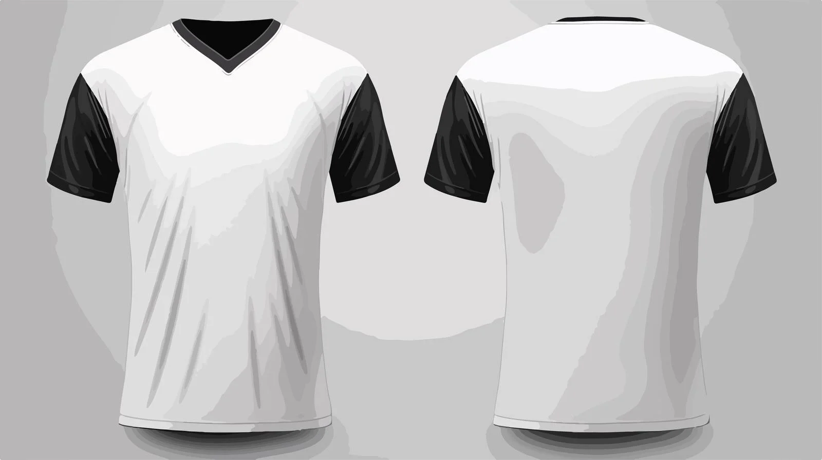 Classic Monochrome Slim-Fit Unisex T-Shirt — free download from Dotvec
