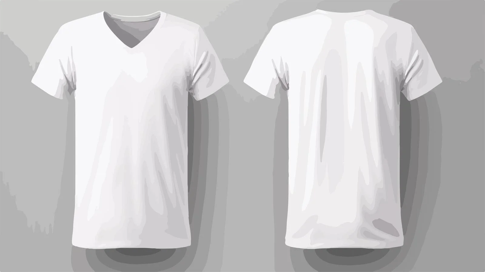 Classic White and Black Slim-Fit T-Shirt — free download from Dotvec